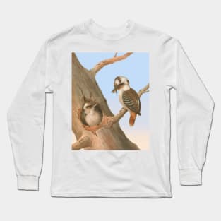 Kookaburra Watercolour Painting Long Sleeve T-Shirt